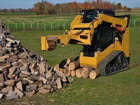 automatic wood splitter skid steer|skid steer mounted log splitter.